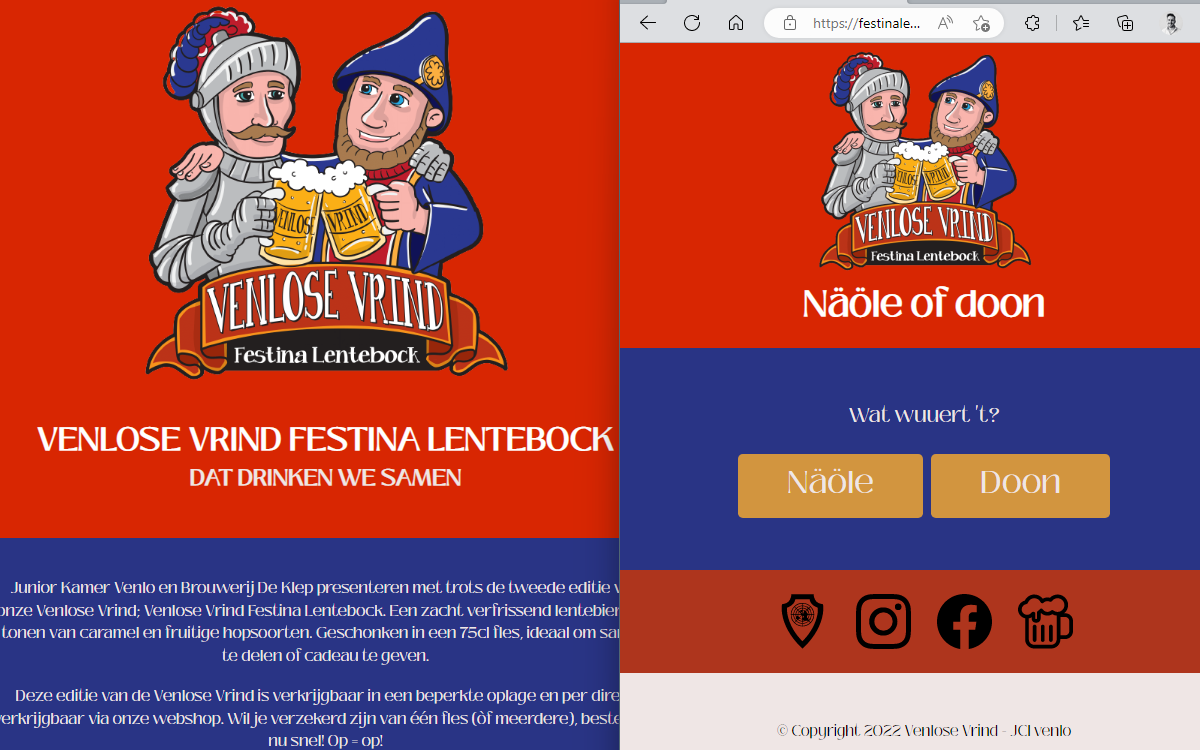 Festina Lentebock and Venlose Vrind websites